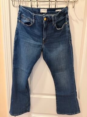 FRAME Le Crop mini boot Dark Wash Straight Jeans